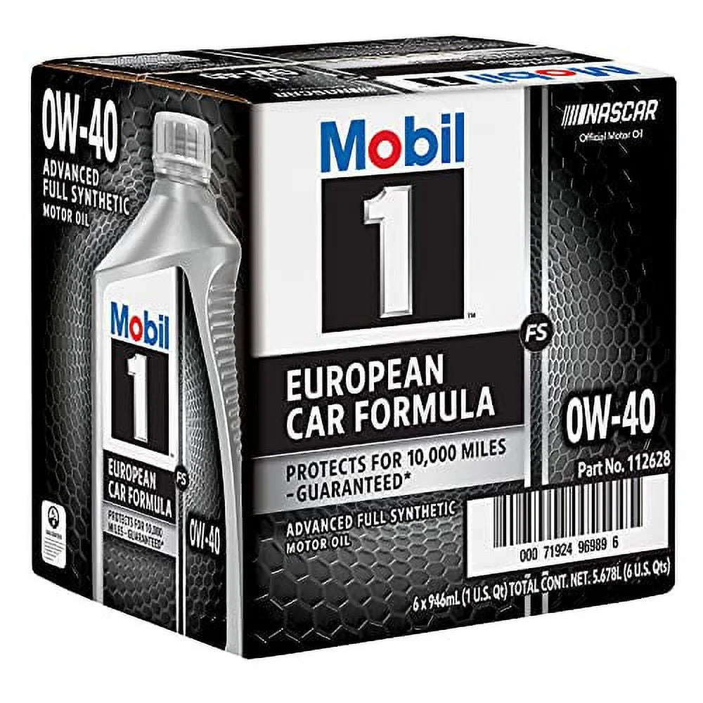 MOBIL 1 FS EURO 0W40 MOTOR OIL 6/1 QTS