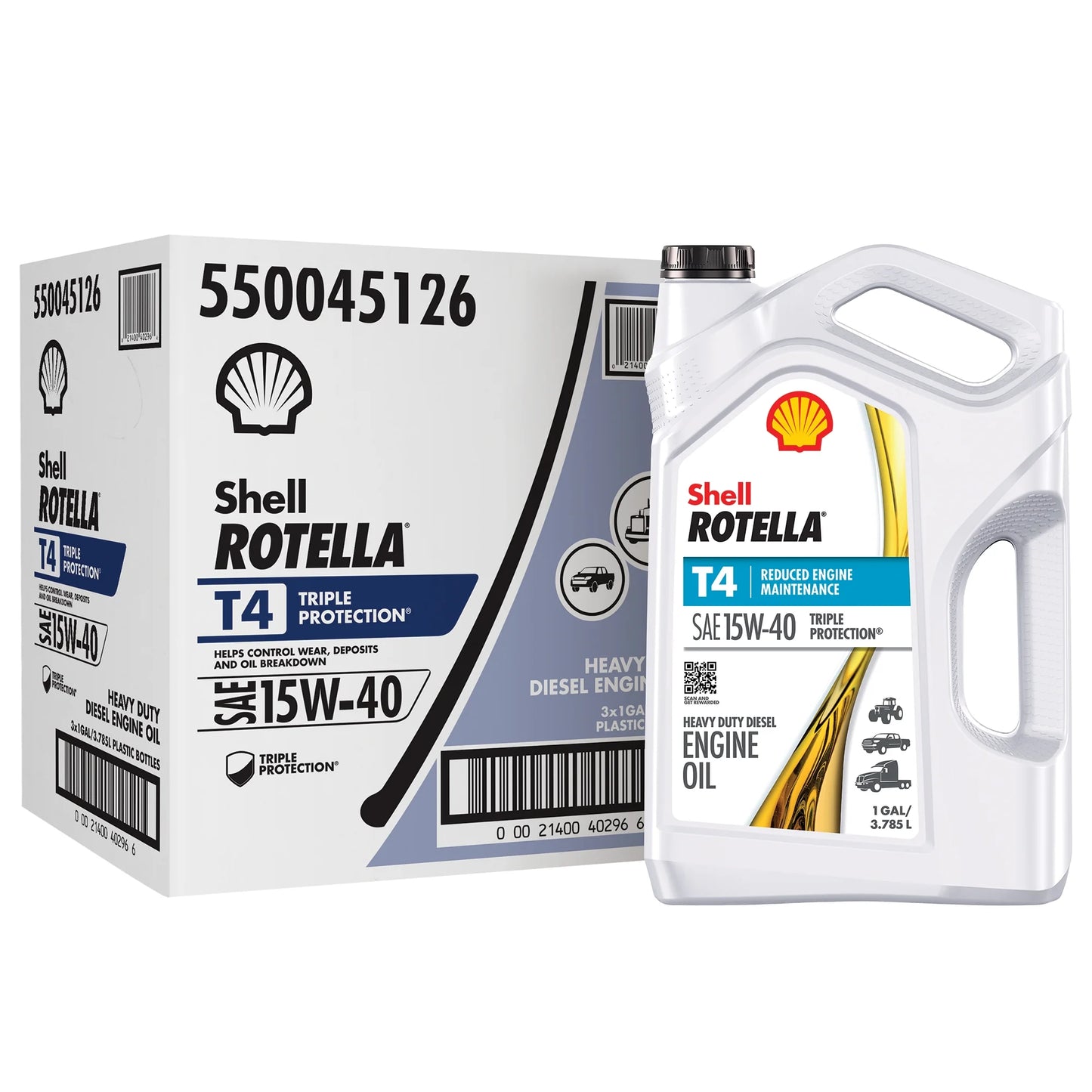 SHELL ROTELLA T4 15W40 3/1 GALS (80PP)