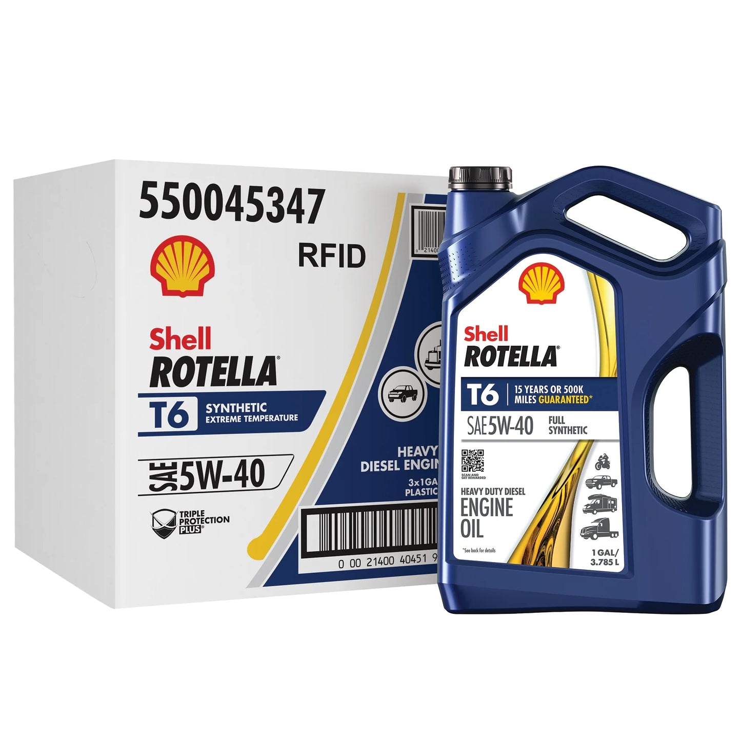 SHELL ROTELLA T6 5W40 FULL SYN 3/1 GALS
