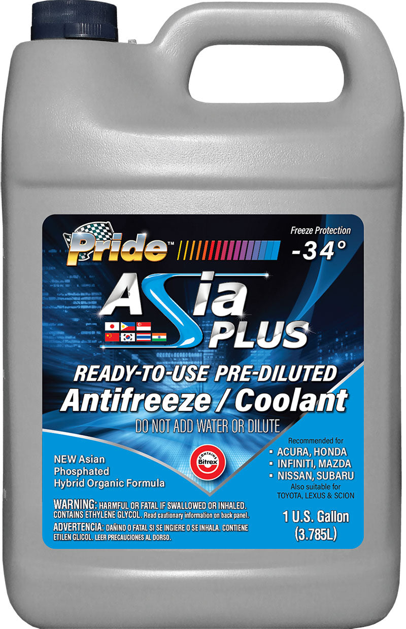 PRIDE ASIAN BLUE 50/50 ANTIFREEZE 6/1 GALLON