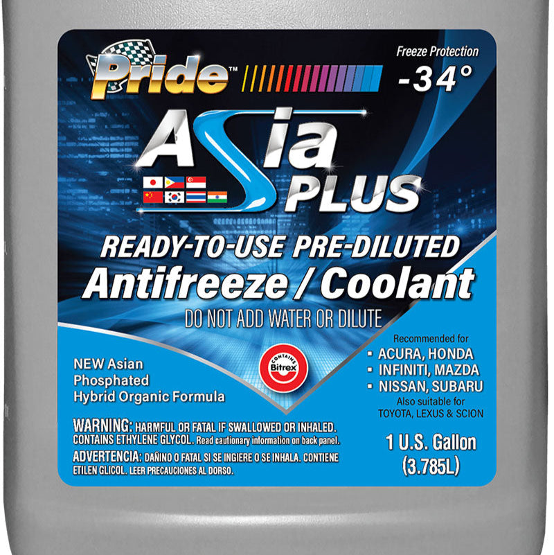 PRIDE ASIAN BLUE 50/50 ANTIFREEZE 6/1 GALLON