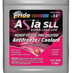 PRIDE ASIAN SUPER LONG LIFE PINK 50/50 ANTIFREEZE 6/1 GALLON