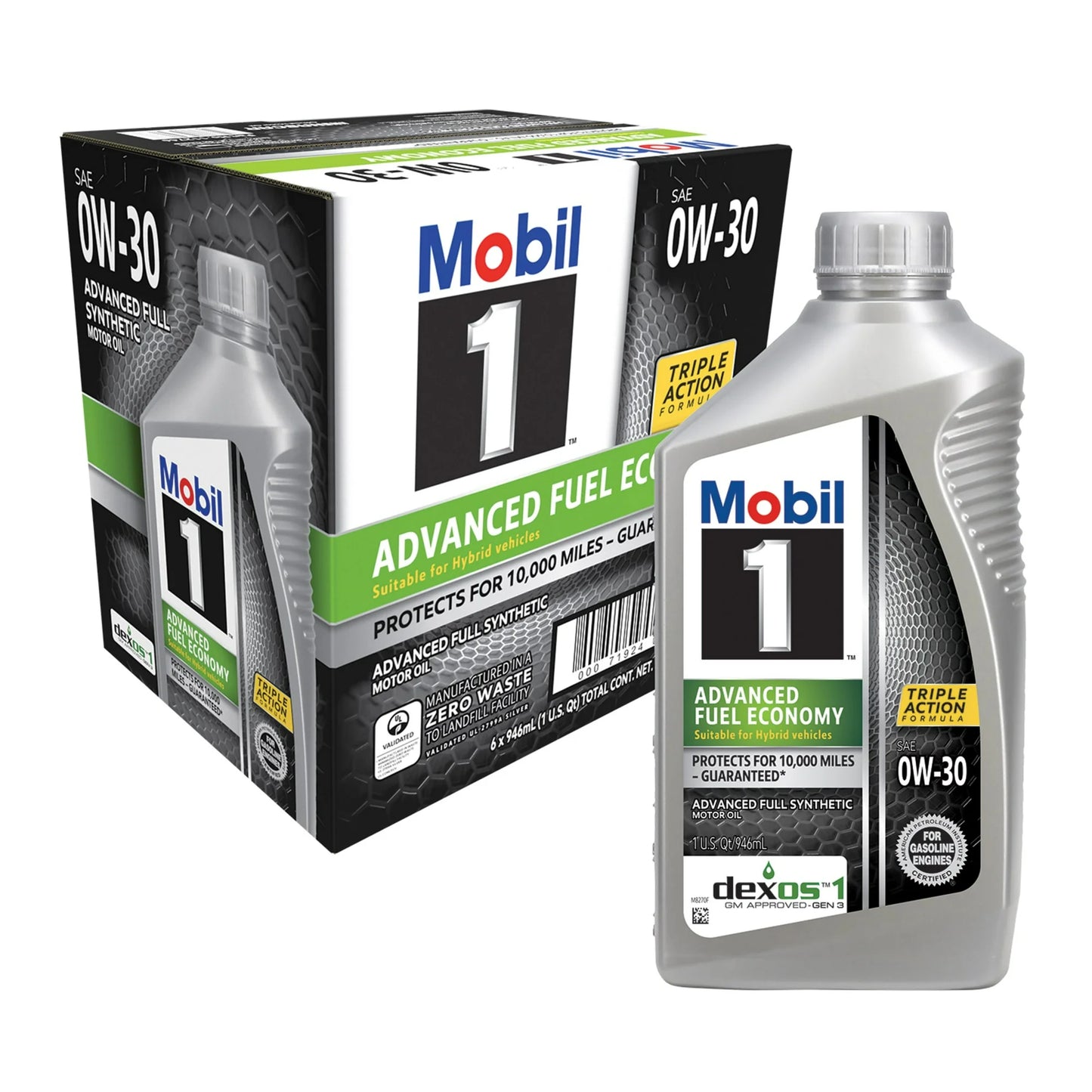 MOBIL 1 ADVANCE FUEL ECONOMY 0W30 MOTOR OIL 6/1 QTS