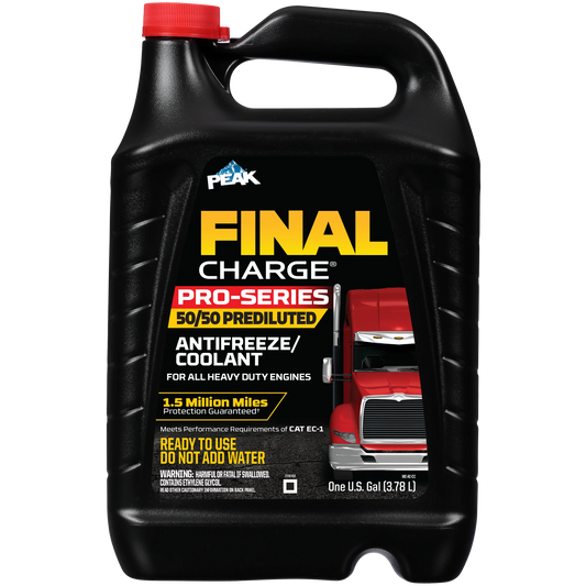 PEAK FINAL CHARGE PRO SERIES CONCENTRATE ANTIFREEZE AND COOLANT FOR ALL HEAVY DUTY 50/50